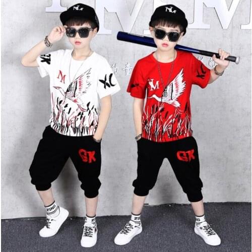 Boys Casual Clothes Kid Boy Clothing Set Summer Children Short sleeve Fashion T-shirt + Pants 3 4 5 6 7 8 9 10 11 12 13 15 Years