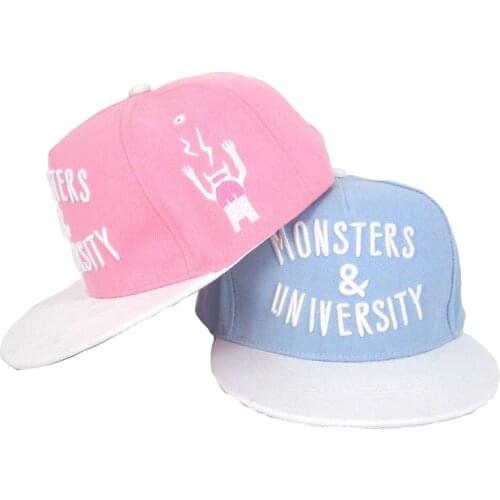 Unisex Letter Embroidered Flat Brim Hip-Hop Women Cotton Cap Baseball Cap Couple Adjustable Caps Men Outing Solid Color Sun Hat