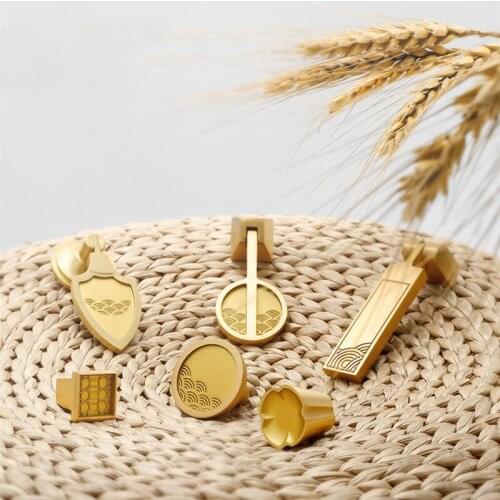 Chinese Brass Door Handle Cupboard Single Hole Pulls Wardrobe Drawer Knob Wine Cabinet Pull Furniture Hardware Accessories