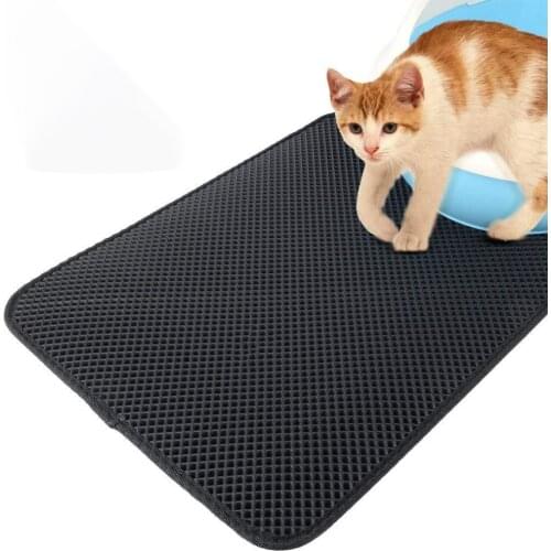 Pet Cat Litter Mat Double Layer Cat Litter Trapper Mat Folding Waterproof Non-slip Pet Litter Mat Clean Pad Products For Cats