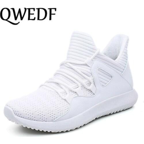 QWEDF White Breathable Man Casual Shoes Tenis Masculino Adulto Comfortable Male Sneakers Black Big Size Baskets Homme X1-34