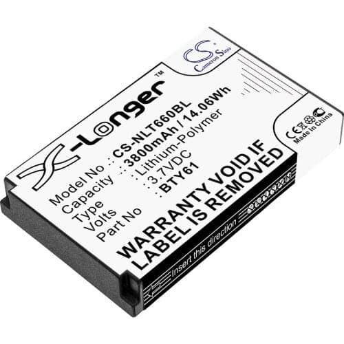 Cameron Sino Barcode Scanner Replacement Li-Polymer Battery 3800mAh For BTY61 Handheld MT60, MT60E, MT60H, Free Tools