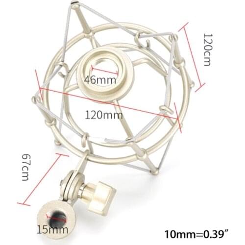 3XUE Metal Mount Spider Suspension Shockproof Shock Mount Microphone Spider Suspension Shockproof Mic Holder Clip Bracket