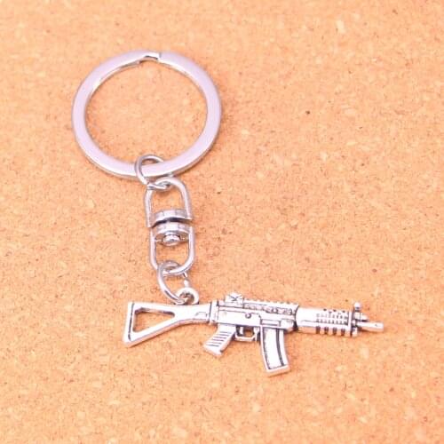 Fashion machine gun assault rifle Keychain Pendant Key Rings Shoulder Bag Purse Car Accessories for Women Girl Kids Gift