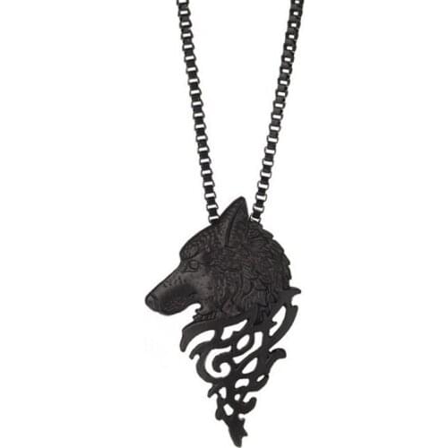Hundred Retro Domineering Wolf Head Original Fashion Personalized Metal Animal Sweater Chain Necklace New Arrival
