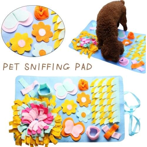 Pet Dog Snuffle Mat Nosework Pad Feeding Mat Washable Pet Sniffing Training Blanket Detachable Fleece Pads for Dogs Puppy