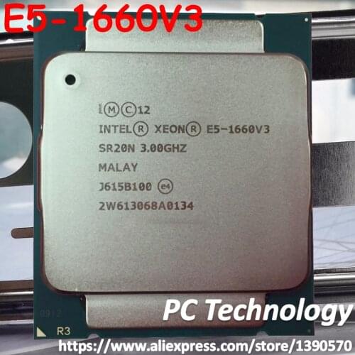 Original Intel Xeon official Version E5-1660 V3 3.0GHZ E5-1660V3 8-Core 20MB E5 1660V3 140W E5 1660 V3 DDR4 1866MHz FCLGA2011-3