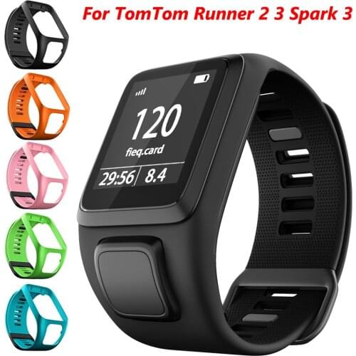 Wrist Band Straps For TomTom 2 3 Runner Spark Adventurer Golfer 2 Replacement Bracelet Wriststrap Silicone Belt Watchband Correa