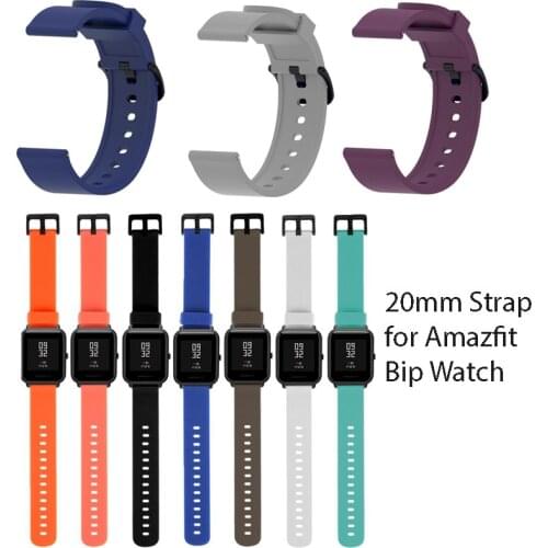 Newest 20mm Silicone Band For Samsung Galaxy Watch Active 2 Active 3 Gear S2 Watchband Bracelet Strap For Huami Amazfit Bip