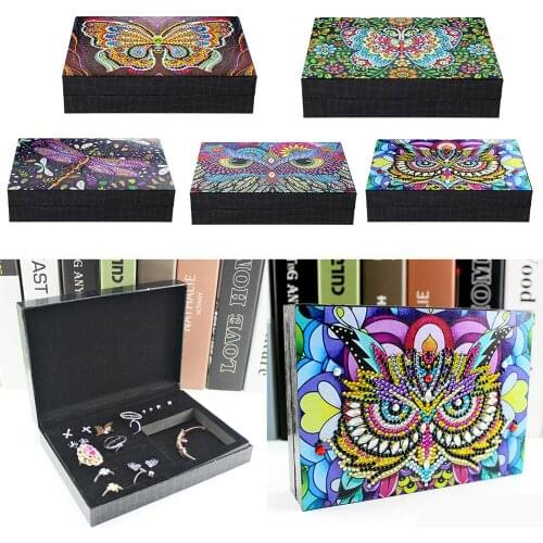 Special-shaped Diamond Painting Jewelry Box DIY Butterfly Diamond Embroidery Jewelry Organizer Containers Desktop Storage Box