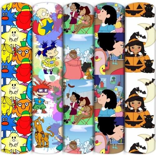 Cartoon Print Character Polyester Cotton Fabric Patchwork Sewing Kid HomeTextile Cloth Quilting Dress Curtain,1Yc17427