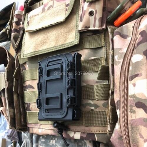 Tactical 5.56mm 7.62mm Soft Shell Rifle Mag Carrier Tactical Magazine Pouches Military Airsoft Holster Fastmag