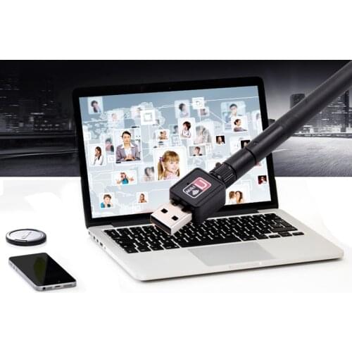 WiFi Adapter 5dB wifi Antenna 150Mbps Lan Wireless Network Card Portable USB WiFi Receiver Adaptador WiFi 802.11b/g/n