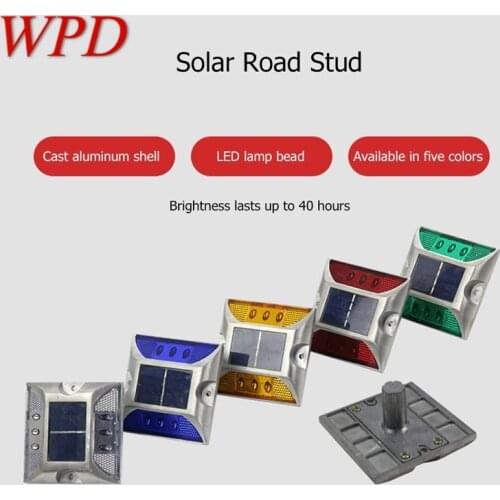 WPD Solar Indicator Lights Cast Aluminum LED Waterproof IP68 Compressive And Dustproof Flashing Traffic Light