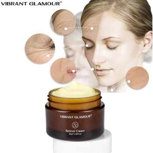 VIBRANT GLAMOUR Retinol Face Cream Anti-Aging Whitening Moisturizing Remove Wrinkles Firming Lifting Day Cream Skin Care 1pcs