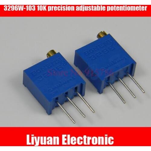 10pcs 3296W-103 10K precision adjustable potentiometer / 3296 potentiometer multi-turn adjustable resistance