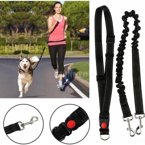 100Pcs/Lot Waist Belt For Pet Dog Collar Leash Running Puppy Lead Sport Leashes Rope Adjustable Nylon Dog Collar Leash Set