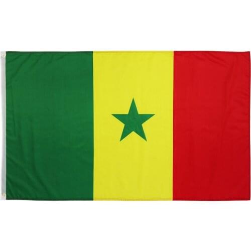 3X5 Ft Senegal Flag with Brass Grommets for Decor