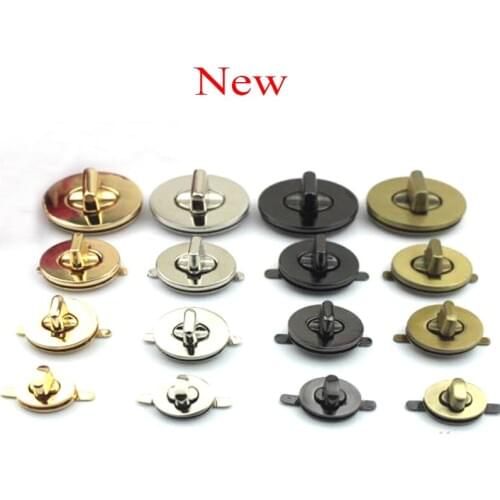 4.6 x 3.4 cm Purse lock gold, silver brass Gun twist purse turn lock clutch clock