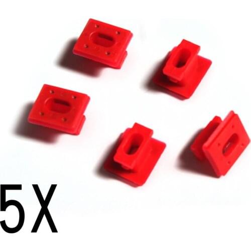 5PCS/Lot Red nylon Moulding Insert Fastener Clips Dashboard Decoration Strips Clips for BMW E46 E65 E66 X3 E85 Car Accessories