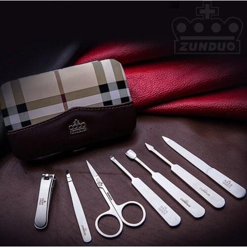 7pcs/set Stainless Steel Nail Clipper Nail Scissors Multifunction Beauty Tools Nail Trimming Pedicure Manixure Kit