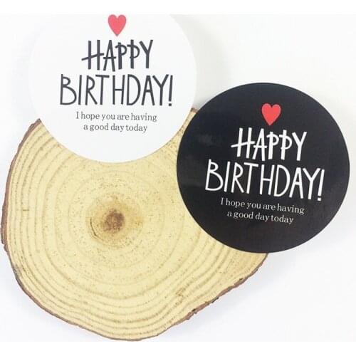 800 Pcs/lot Fashion Happy Birthday Craft Paper Sealing Label Sticker Envelopes Gift Packaging Birthday Party Supply Wholesale