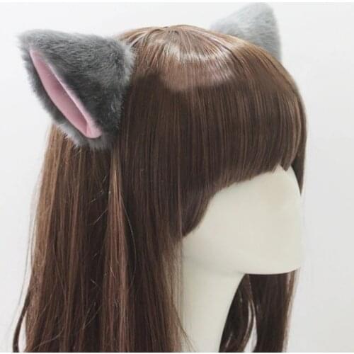 Womens Hair Accessories Cute Halloween Masquerade Cat Ears Cosplay Cat Ear Anime Party Costume Bow Tie Bell Headwear Anime