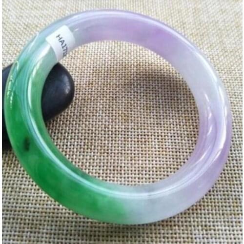 Certified (Grade A) 100% Natural Lavender Jadeite JADE Bracelet Bangle(Certificate delivery)