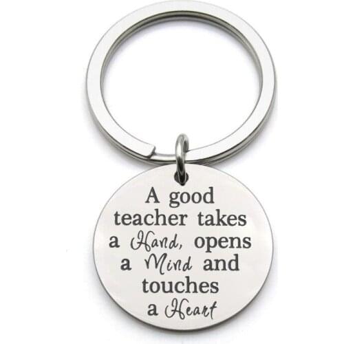 Thanksgiving teacher accessories A good teacher takes stainless steel key ring
