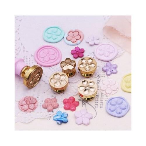 The flower Stamp Head Custom Wax Seal Heads Stamps Postage Journal Package Wedding Gifts Envelope Handmade Tools