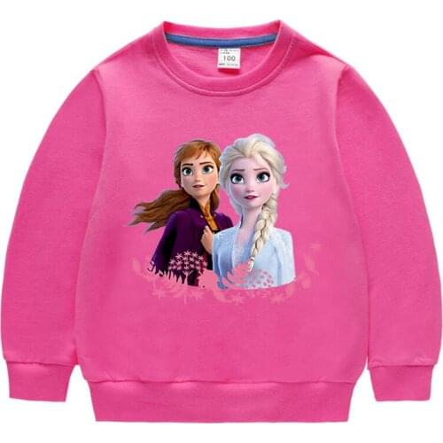 Spring Autumn Cartoon Frozen Elsa Hoodies Kid Sweatshirt Baby Boy Girl Costume Clothing Teen Sport Long Sleeve T Shirt