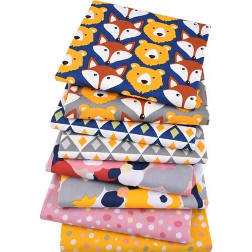 Nanchuang 8pcs/lot Fox Patchwork Cotton Fabric For Baby&Children Doll Cover Bedding DIY Sewing Quilting Fat Quarters Material