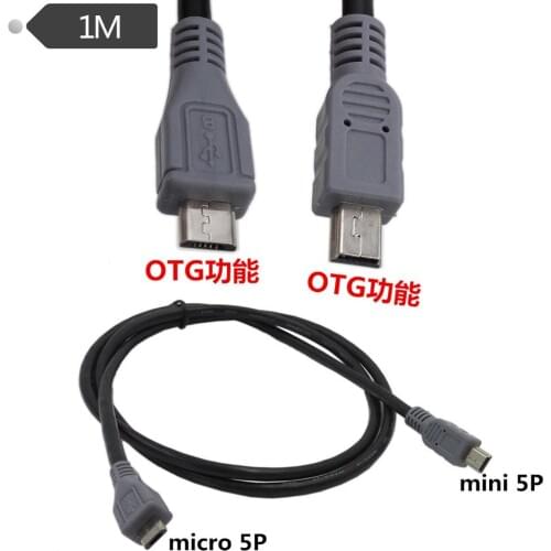 MicroUSB miniUSB OTG cable Mike to mini OTG cable 1 meter