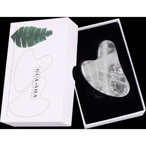 Rock Quartz Gouache Scraper Gua Sha Massager For Face Natural Healing Stone GuaSha Massage Tools Body Facial Skin Care Tools