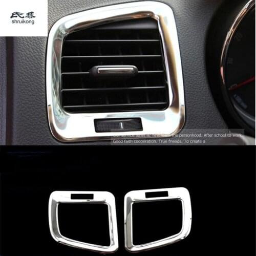 Stainless steel sticker the front air conditioning outlet decoration for 2009-2015 OPEL Insignia G09 / for vauxhall Insignia