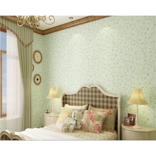 Beibehang wall papers home decor Simple papel mural garden fresh leaves living room bedroom room non-woven wallpaper vinyl wall