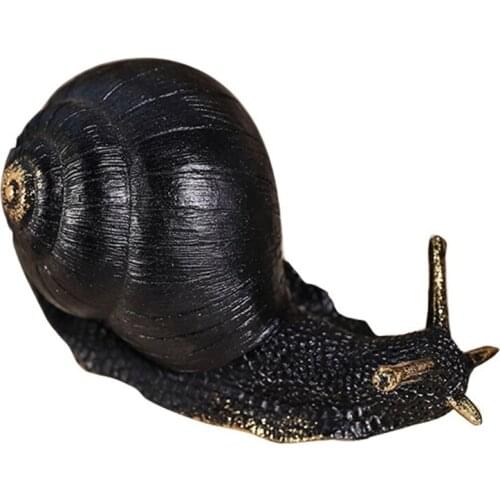 Simulation Animal Black Snail Desktop Ornaments Creative Model Decor for Home Indoor Desktop Decoration Art Crafts Photo