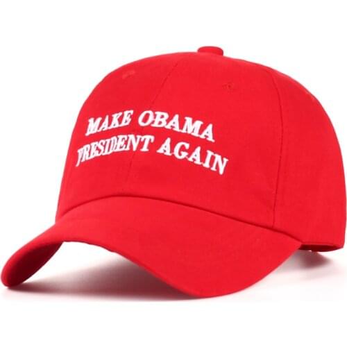 2017 new Make Obama President Again Dad Hat men women Cotton Baseball Cap Unstructured New - Red