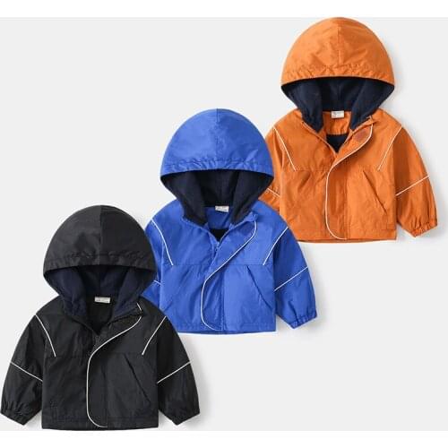 Autumn Waterproof Windbreaker For Boy Baby Trench Coat Kids Polar Fleece Jackets Children Clothing For Girls Thick Outwear 2-6Y