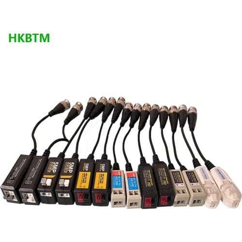 CCTV Twisted BNC 1Channel Passive TVI CVI AHD Video Balun Transceiver COAX CAT5 Camera UTP Cable Coaxial Adapter