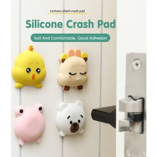 Door Stopper Punch Free Door Stopper Door Touch Silicone Cartoon Bumper Pad Household Door Block Bathroom Door Mute Buffer