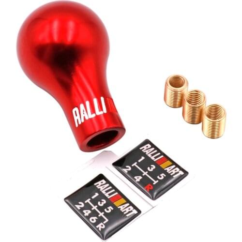RALLIART 5/6 Speed Aluminum Manual Transmission Gear Shift Knob For Mitsubishi Red/Silver/Blue