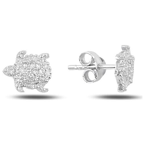 Silver Turtle Earrings