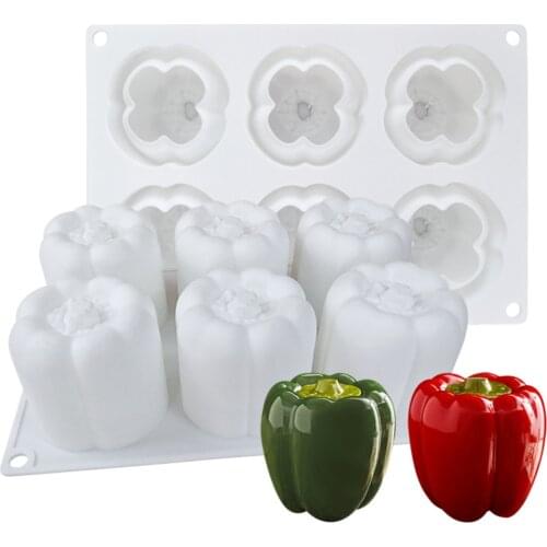 6 Cavity Pepper shape Silicone mold chili Cake mould Pumpkin pepper Silicone Mousse Cake Mould Cake decoration tools Cake Tools