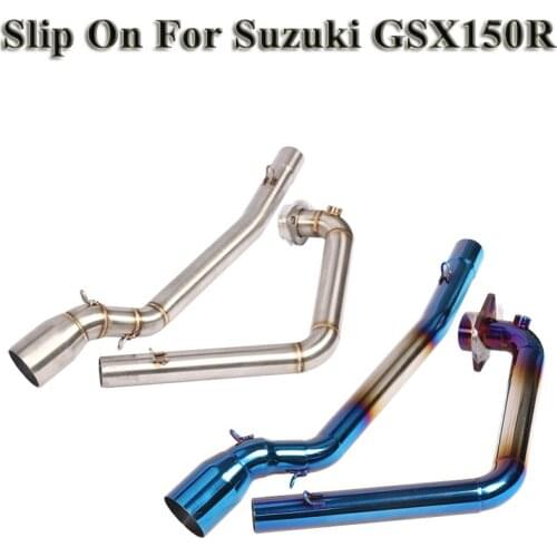 Slip On For Suzuki GSX150R Motorcycle Exhaust Escape Modified Stainless Steel Connector Front Middle Link Pipe Without Muffler