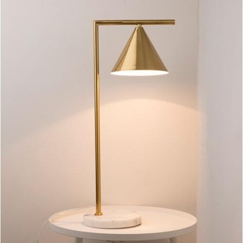 Modern Metal Marble Table Lamp Creative Restaurant Bar Villa Hotel Living Room Bedroom Bedside Desk Light TA107