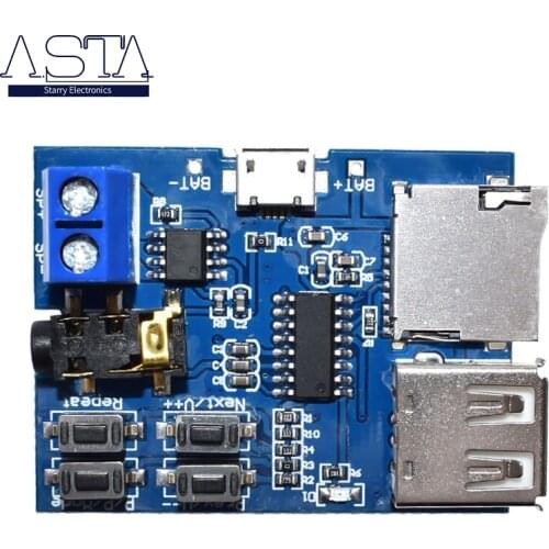 TF card U disk MP3 Format decoder board module amplifier decoding audio Player