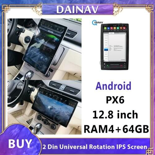 12.8 inch 2 Din Universal Android Tesla Style Rotation IPS Screen Car multimedia GPS navigation Player Radio Car Stereo