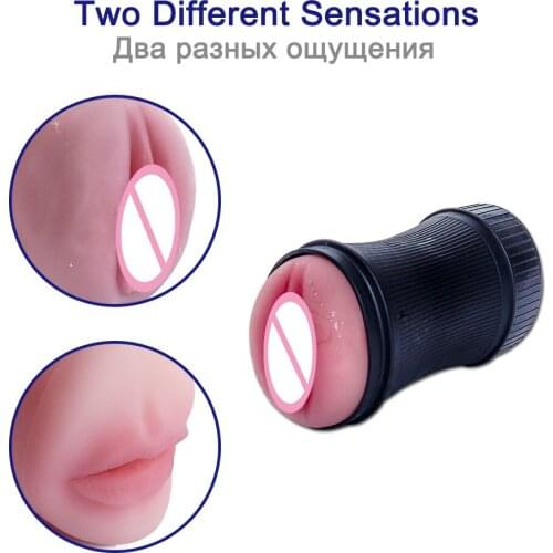 Pussy Male Masturbator Sex Toy for Blowjob In The Mouth Vagina Masturbation Cup Adult Endurance Exercise Oral Products For Man