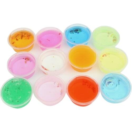 Fun Toys 12 Colors Crystal Fruit Magnetic Colored Clay Mud Intelligent Slime Plasticine Rubber Mud Playdough Set For kids